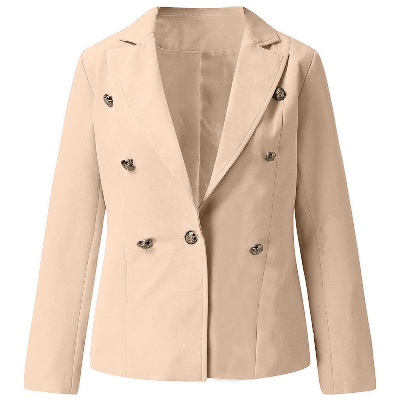 At vise sygdom udvande Faux Leather Jacket for Women's Fashion Blazer Tops Long Sleeve Lapel Motor  Biker Punk Casual Cropped Coat Outwear - Walmart.com