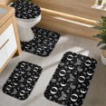 thumbnail image 2 of Butterfly and Moon Gothic Pattern Bathroom Rug Set 4 Piece,Includes Contour,Lid Cover,Bath Mat,Non-Slip Extra Soft Absorbent Washable, 2 of 5