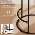 thumbnail image 6 of MultiHaven Backless Bar Stools Set of 3,24" Counter Height Barstools with Grey PU Upholstered Seat for Kitchen Island, 6 of 9