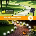thumbnail image 5 of Solar String Lights for Outside，Outdoor String Light 20 LED 16.4ft 8 Lighting Modes Waterproof for Garden, Courtyard,Balcony, Terrace.（Warm White）, 5 of 5