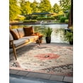 thumbnail image 2 of Unique Loom Outdoor Traditional Collection Area Rug - Manor (10' Square Multi/Beige), 2 of 9