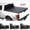 thumbnail image 2 of SCITOO Hard Tri-Fold Truck Bed Tonneau Cover Fits for Ford Ranger 2019 2020 2021 Styleside 5FT Bed, Black Pickup Truck Bed Cover, 2 of 5