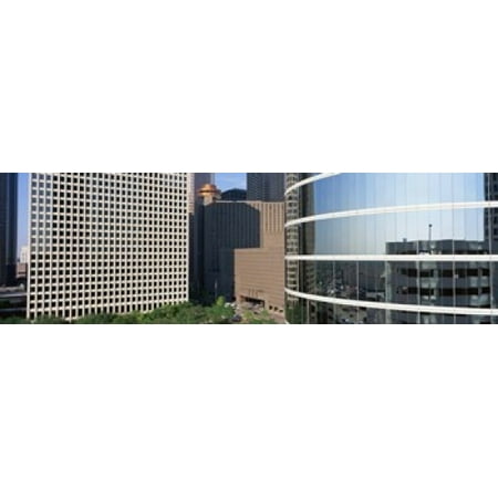 Skyscraper windows in Houston TX Canvas Art - Panoramic Images (15 x