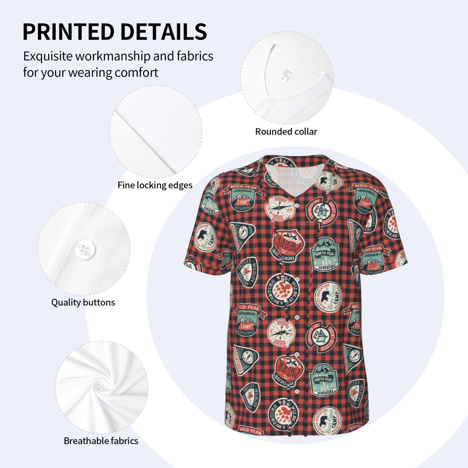 Playera tipo polo para hombre con estampado de insignias de aventura de montaña, secado rápido, manga corta, golf, transpirable, casual, para entrenar y béisbol, talla S 3