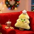 thumbnail image 4 of Loespoir Christmas Tree Pillows, Festive Stuffed Toy with Soft Flannel, Holiday Decor Couch Cushion for Christmas Gift, Living Room, Bed, and Seasonal Comfort(Yellow), 4 of 5