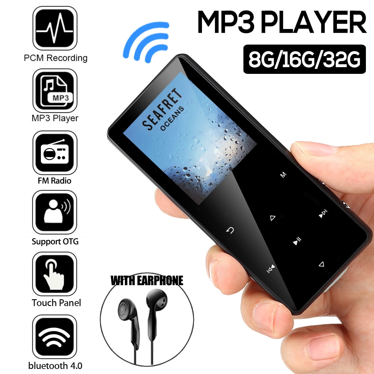 1.8 '' MINI Touch Screen Bluetooth Lossless MP3 8GB Sound M 
