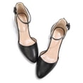 thumbnail image 3 of LuckLilac Women's Round Toe Pumps Ankle Strap Low Buckle Block Heel Sandals Dress Wedding Office Party Shoes, 3 of 5