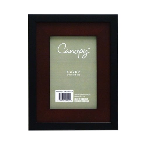 Canopy 4" x 6" Wood Photo Frame, Black Finish