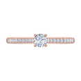 thumbnail image 3 of 0.40 Carat Prong Set Solitaire Diamond Engagement Ring Band in 14K Rose Gold (Ring Size 9.25), 3 of 5