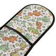 thumbnail image 2 of Dailycode Double Sided Oven Mitt with Loop Heat Resistant Kitchen Long Potholders 7" x 35" Cute Cartoon Dinosaurs Leaf, 2 of 6
