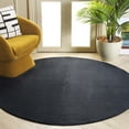thumbnail image 2 of SAFAVIEH Loft Kalya Solid Machine Washable Area Rug, Dark Gray, 6' x 6' Round, 2 of 8