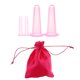 thumbnail image 1 of de ventosas faciales de silicona de 4 piezas, kit de ventosas de masaje al vacío para ojos y cara con bolsa shamjiam El ahuecamiento del masaje del silicón, 1 of 9