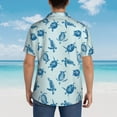 thumbnail image 3 of Lsque Turtle pattern Hawaiian Shirt for Men, Unisex Summer Beach Casual Short Sleeve Button Down Shirts-3X-Large, 3 of 9