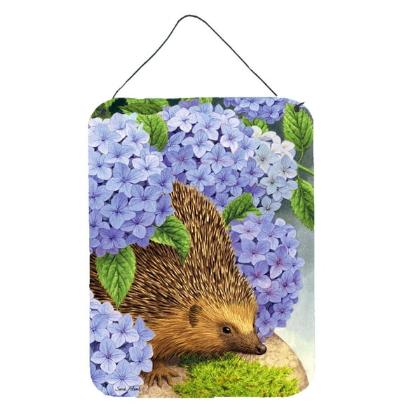 Hedgehog and Hydrangea Wall or Door Hanging Prints