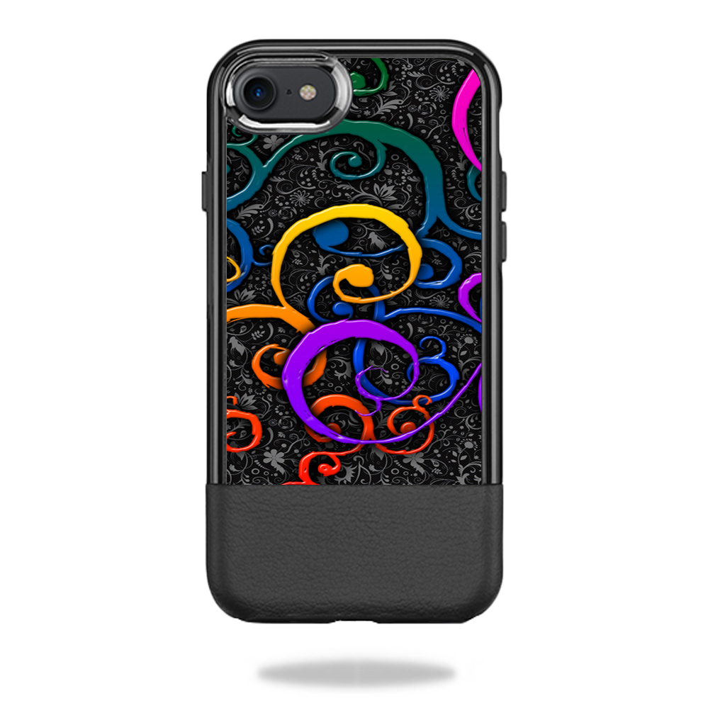 Skin Decal Wrap for OtterBox Statement iPhone 7/7s Case sticker Color Swirls