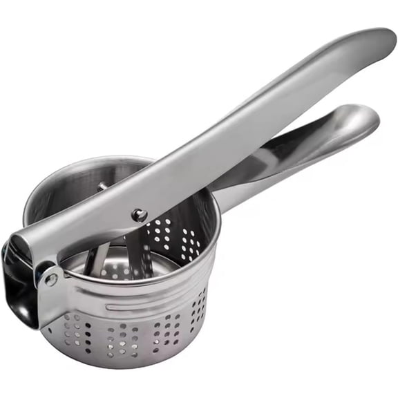 Potato Ricer, Heavy Duty Stainless Steel Potato Masher, Multi-Purpose Handheld Kitchen Tool, Dishwasher Safe