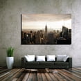 thumbnail image 4 of Empire State Building Skyscraper Wall Art City Skyline Picture Canvas Art Downtown Night Framed Painting Wall Decor For Home Office Bedroom Livingroom Ready to Hang, 4 of 6