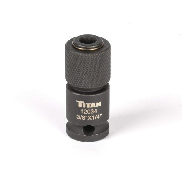 Adaptador Titan 12034 de 3/8 a 1/4 Hex Drive, cambio rápido