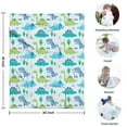 thumbnail image 4 of LightBlue Cartoon Dinosaurs Trees Pattern Blanket,Comfortable Soft Flannel Throw Blanket,All Season,Warm Lightweight Blankets for Sofa Bed Couch Living Room Chair,30"x40", 4 of 4