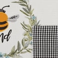 thumbnail image 4 of Contemporary Home Living Embroidered Bee Kind Reversible Cotton Placemats - 19"- White and Black-, 4 of 6