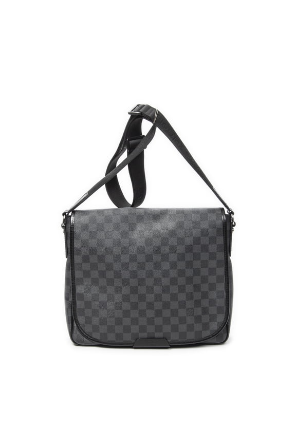 Pre-Owned Louis Vuitton Black/Grey Daniel MM Shoulder Bag Damier Graphite