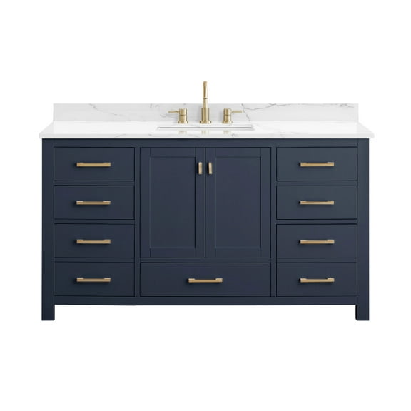 Avanity Modero-Vs60-A-E Modero 60" Free Standing Single Basin Vanity Set - Blue