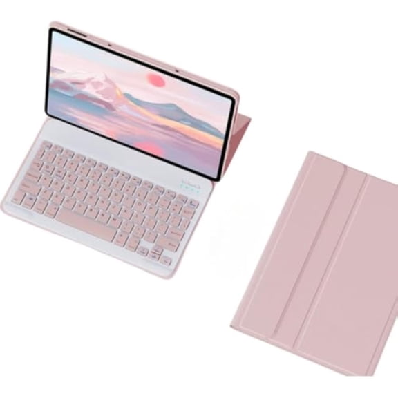 Magnetic Detachable Candy Color Bluetooth Keyboard Folio Case for Xiaomi Redmi Pad SE 8.7" 2024,Purple