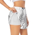 thumbnail image 3 of Lsque Cute Ghost Simple Drawing Printed Women's Running Shorts with Liner Pockets,Elastic Quick Dry Workout Athletic Gym Yoga Shorts,Womens High Waist Shorts-XX-Large, 3 of 9