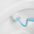 thumbnail image 6 of Toilet Cleaning Brush with Curved Bent Handle for Under Rim and Hard-to-Reach Areas | S Type V Shape Edge Brush for Corner | Floor Drain Stovepipe Sliding Door Tracks Toilet Tracks Cleaning, 6 of 9