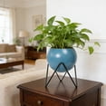 thumbnail image 1 of Modern Metal Floor Planter With Stand, Decorative Pot With Drainage For Living Room, Office, Garden Or Balcony, Rust-Resistant Frame, Multi-Color Options, Elevated Design For Stylish Green Display, 1 of 6