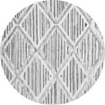 thumbnail image 1 of Ahgly Company Indoor Round Abstract Gray Contemporary Area Rugs, 5' Round, 1 of 1