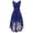 B, variant on Elegant Plus Size Party Dress For Women V Neck Sleeveless Lace High Waist Formal Evening Gown