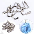 thumbnail image 4 of Gustavedesign 10PCS Robe Hook Retro Towel Cloth Hanger Hat Jewelry Coat Hooks Wall Mounted Single Prong Hooks Heavy Duty Hardware Decorative & Free Screws "Silver", 4 of 9