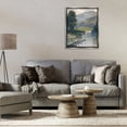 thumbnail image 3 of Stupell Industries Pebbled Creek Terrain Landscape & Nature Painting Gray Floater Framed Canvas Art Print Wall Art, 25 x 31, 3 of 10