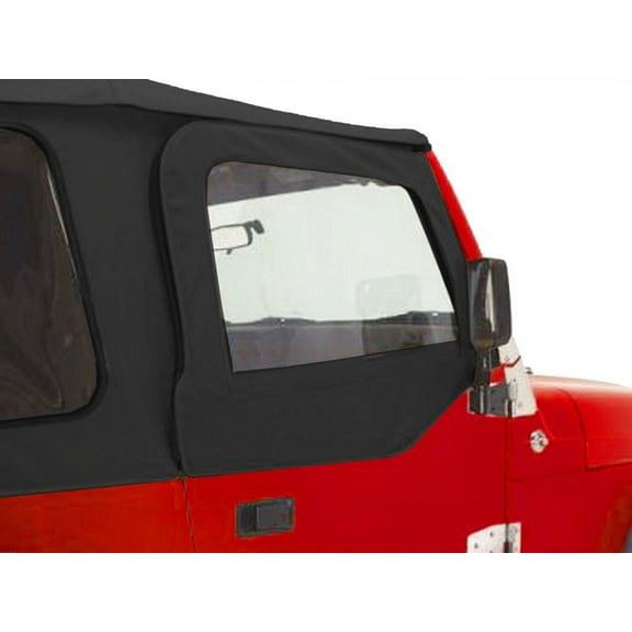 Rampage by RealTruck Factory Replacement Door Skins for Soft Upper Doors | Vinyl, Black Denim | 89615 | Compatible with 1987 - 1995 Jeep Wrangler YJ