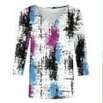 thumbnail image 5 of FNFYFH Women's 3/4 Length Sleeve Top Business Casual Blouses Summer Tees Shirts 2026 Fashion Tunic Tops, 5 of 6