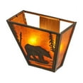 thumbnail image 2 of Meyda 129337 13 in. Bear Creek Wall Sconce, Antique Copper & Amber Mica, 2 of 3