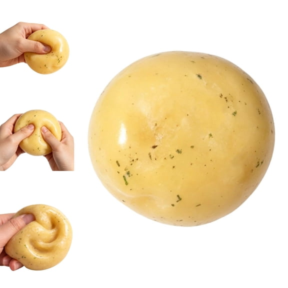 Mashed Potato Slush Ball Squishy Fidget Toy, Soft Slow Rising Squeeze Ball, Cute Realistic Food Stress Relief Toy, Sensory Squeeze Toy for Adults Anxiety Relief Toy,1pcs