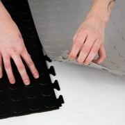 FlooringInc Coin Flex Nitro Tiles Terracotta (20.5x20.5) - Hidden Interlocking Garage Flooring
