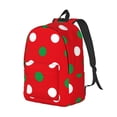 thumbnail image 2 of Daiia White and Green Polka Dot Vintage Canvas Backpack for Men and Women ,Hiking Backpack,Travel Laptop Bag for School,Large Capacity Backpack, 2 of 8
