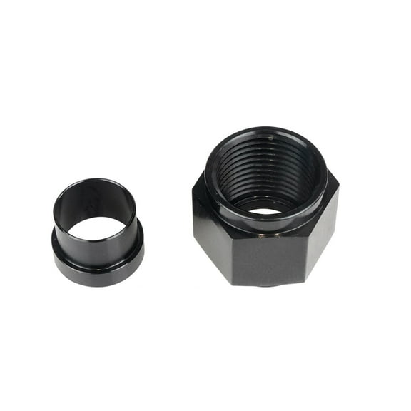 37 Aluminum Hardline Fitting, 8 AN Female Tube Nut And Sleeve For 1/2'' OD Aluminum Tubing, 1 Set