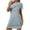 Blue, variant on Soft Pajama Skirt for Women Plus Size Nightgowns for Women Oversized Sleep Tshirts Dress Short Sleeves Sleepwear S-100 Pink-A L