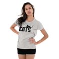 thumbnail image 3 of Cats Kittycat Feline Lovers Cool Cute Womens Slim Fit Graphic Tee Brisco Brands M, 3 of 5