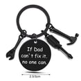 thumbnail image 6 of Ziurtnc Father Day Keychain If Dad Can't Fix It Stainless Steel Hammer Screwdriver Wrench Dad Tools Mechanic Dad Decorative Key Tags, 6 of 8