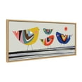 thumbnail image 2 of Kate and Laurel Sylvie Family Tree 4 Birds Framed Canvas Wall Art by Rachel Lee of My Dream Wall, 18x40 Natural, Mid-Century Modern Wall Décor, 2 of 6