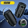 thumbnail image 2 of STARLIGHT- 100W Usb Phone Charger Type C Qc3.0 Black Fast Charging Car Interior Accessories, 2 of 6