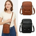 thumbnail image 2 of Small Crossbody Cell Phone Bag for Women, PU Leather Multi-Pocket Phone Purse with Adjustable Strap, Lightweight Shoulder Wallet Bag(7.48 x 5.12 x 1.57 in), 2 of 5