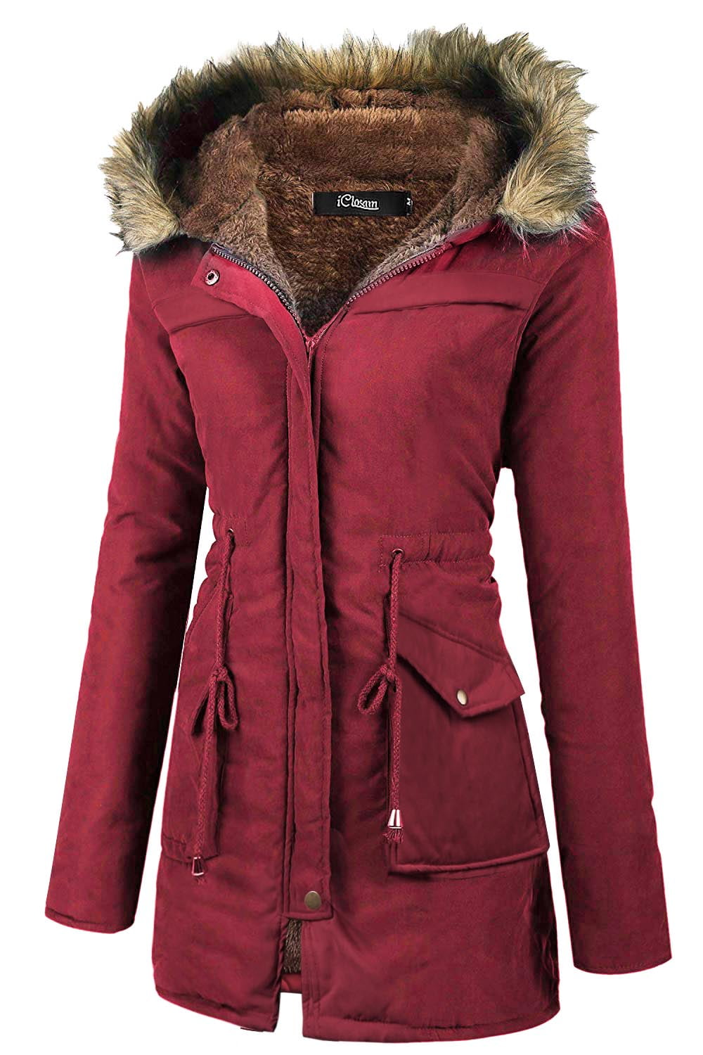 Doaraha Women Hooded Warm Long Coats 
