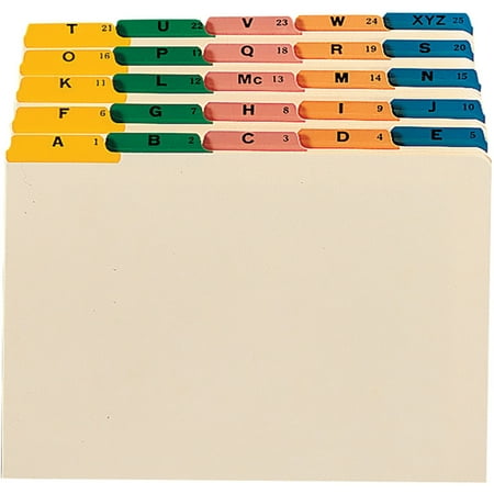 Blue Filing Guide - Smead, SMD52180, Alpha Indexing Heavyweight Manila Filing Guides, 25 / Set