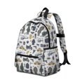 thumbnail image 2 of Police and Helicopter White Pattern Backpack for School, Cute School Bag with Adjustable Shoulder Straps and Padded Back, 13.4"x11"x4.7", 2 of 5